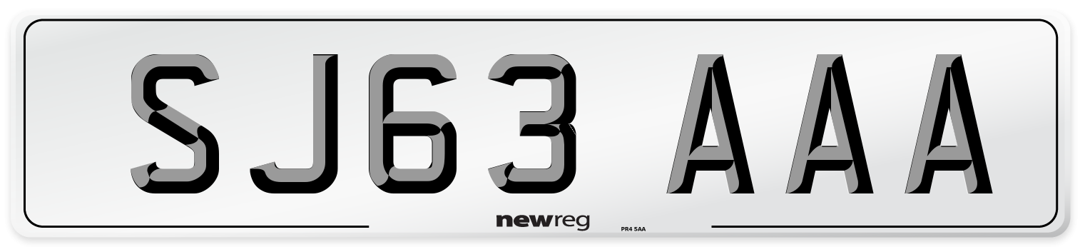 SJ63 AAA Number Plate from New Reg
